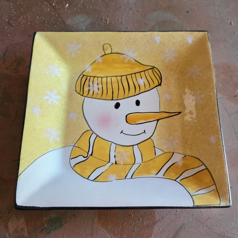 Oneida Snowman Smiles Tray 10" Diameter